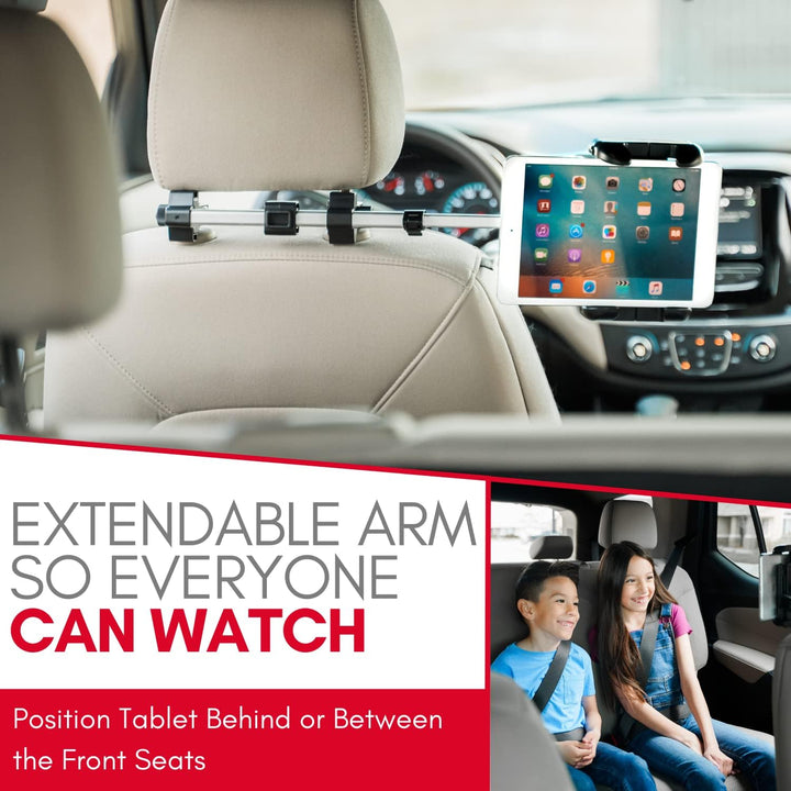 Macally Kfz-Kopfstützen-Halterung für iPad Pro/Air/Mini, Tablets, Nintendo Switch Silber, silber