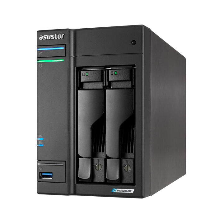 Asustor Lockerstor 2 Gen2+ AS6702T v2 2 Bay NAS Storage, Intel Quad-Core 2.0GHz CPU, Dual 5GbE Ports