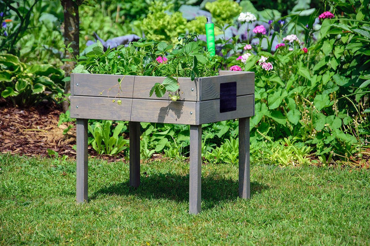 dobar® 58511FSC Kinderhochbeet mit Kreidetafel | Mini Hochbeet Holz | erhöhter Pflanzkasten für Kind