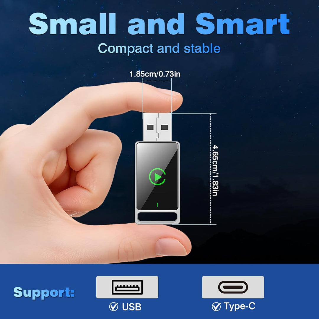 Wireless Carplay Adapter, 2 in 1 Android Auto&Carplay Wireless Adapter, Upgrade von Wired CarPlay au