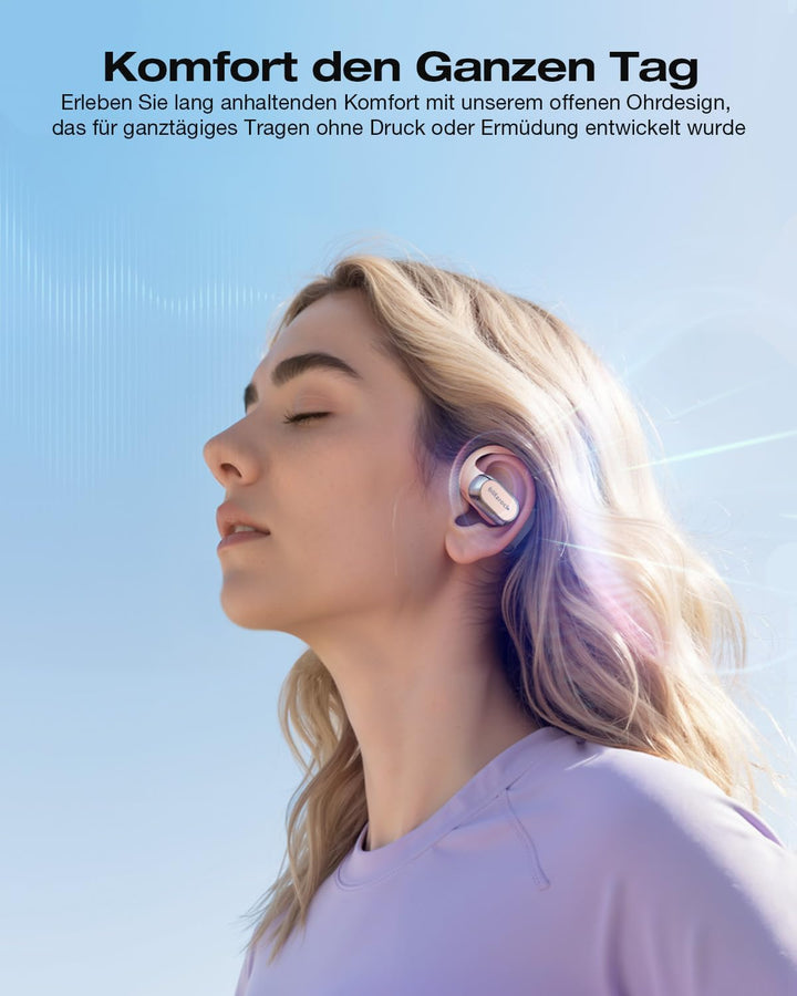 BlitzRock Open-Ear-Kopfhörer Bluetooth 5.4, Natürlicher Usgewogener Klang, Klare KI-Anrufe, 42 Stund