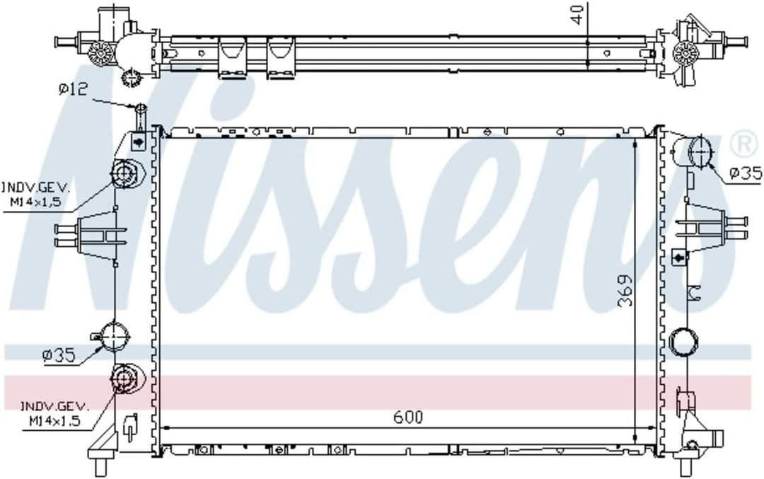 Nissens 63003A Kühler, Motorkühlung