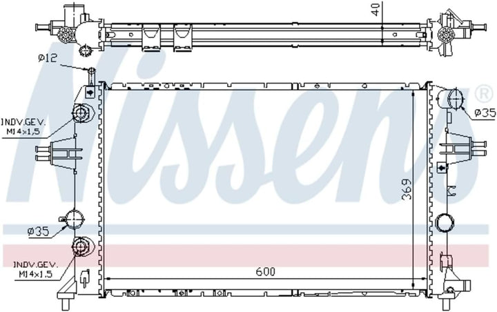 Nissens 63003A Kühler, Motorkühlung