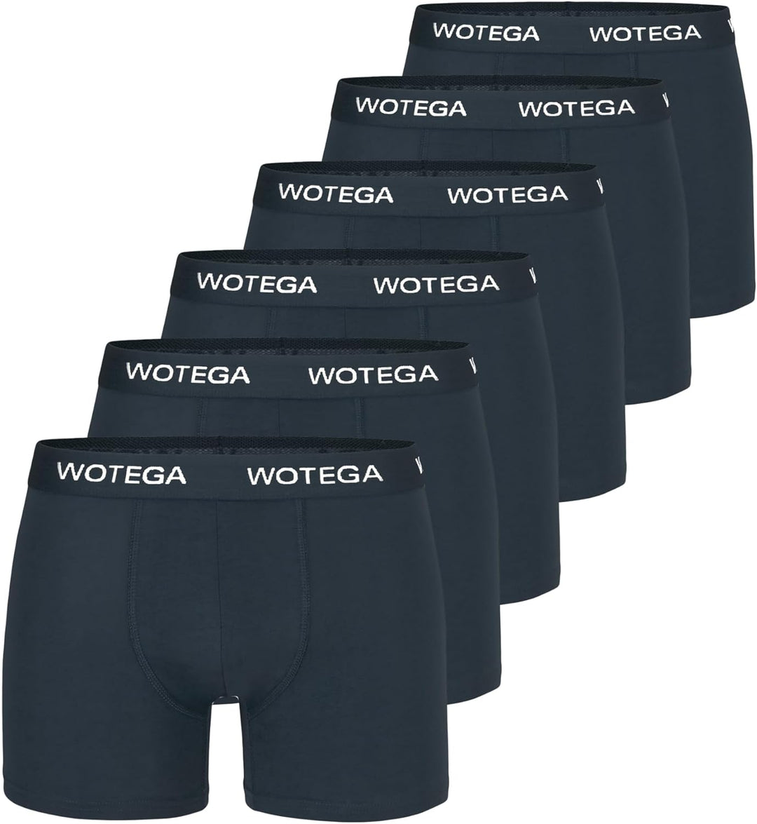 WOTEGA Joe - Boxershorts Herren 6er Pack - Baumwoll Unterwäsche M Grau (Castlerock 180201), M Grau (