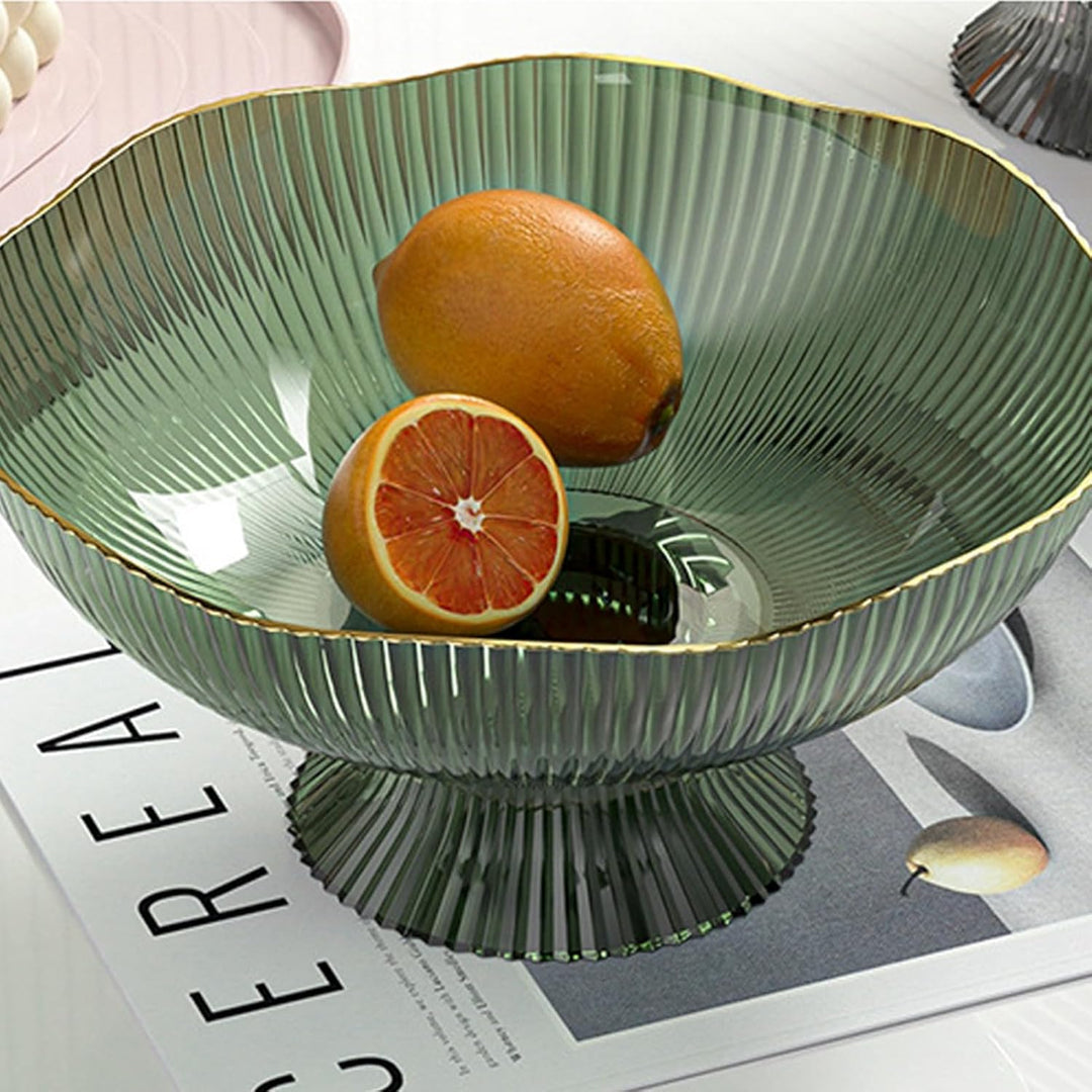 Greensen Obstschale Modern Obst-und Gebäckschale Konfektschale mit Fuss Ovale Schale Fruit Bowl deko