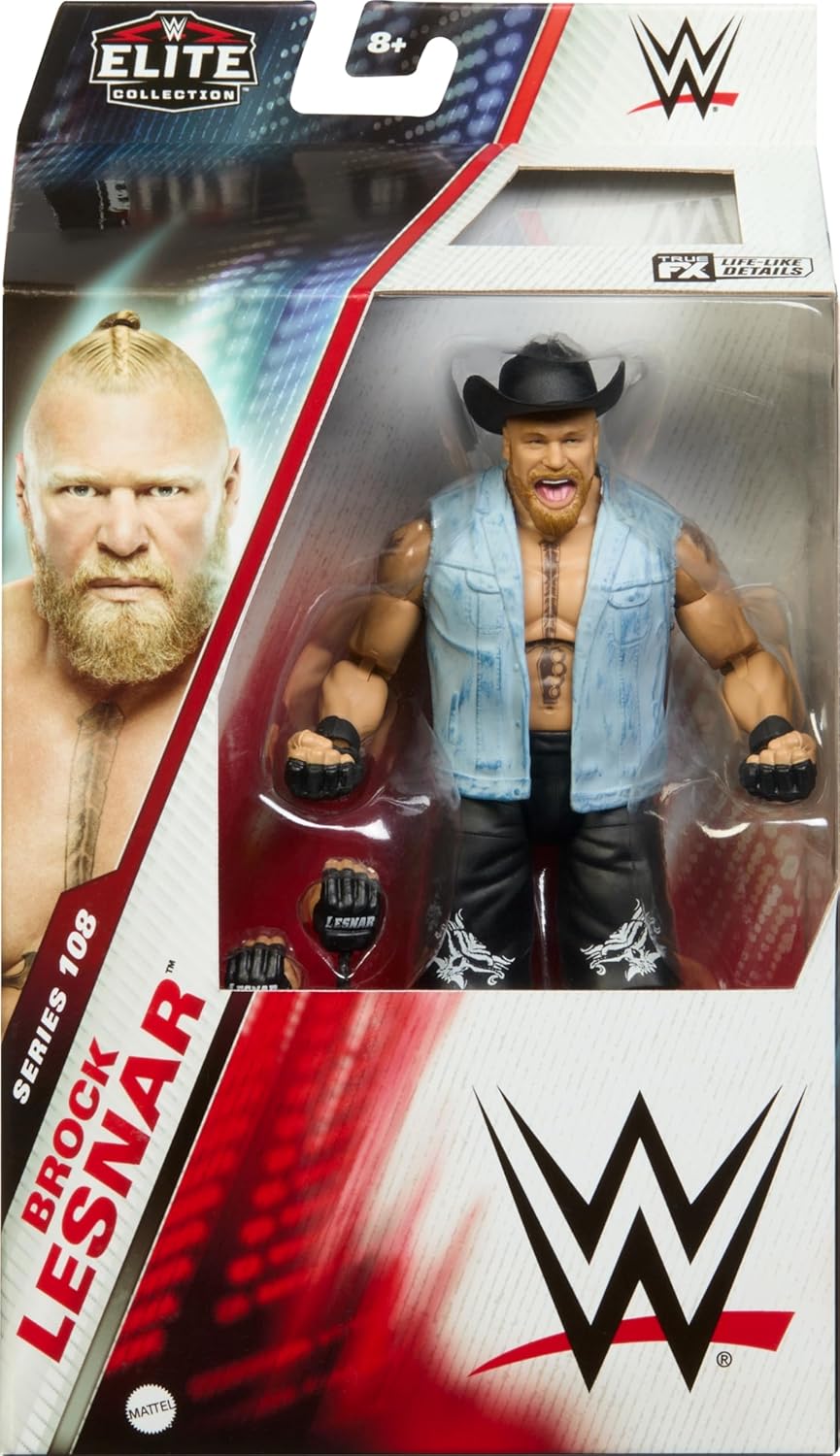 Mattel WWE Elite Collection Actionfigur & Zubehör, Serie #108 Brock Lesnar 15,2 cm Sammlerstück mit