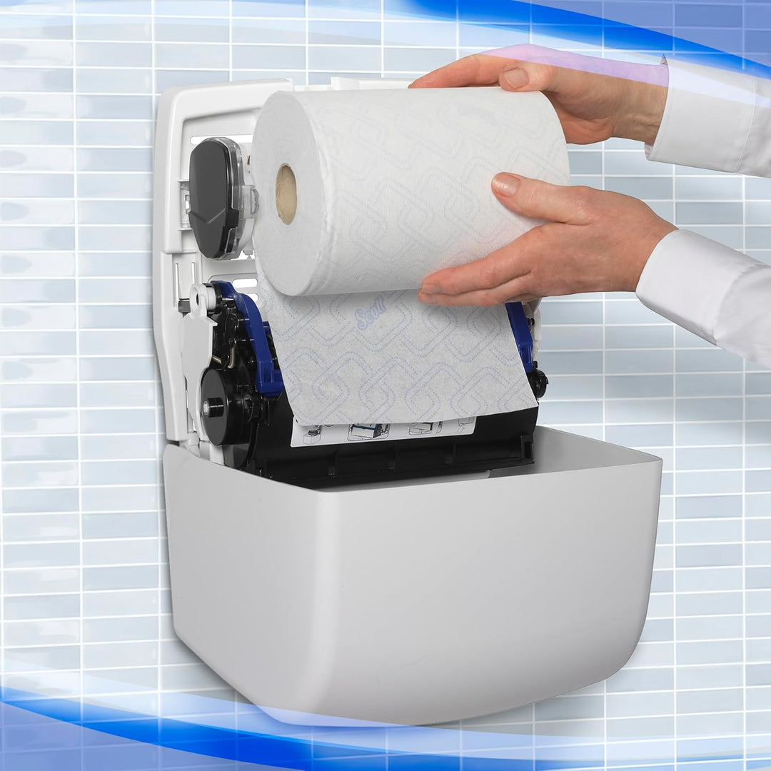 Aquarius Papierhandtücher Rollenspender 7375 – 1 x Papiertuchspender, weiss Dispenser Single, Dispen