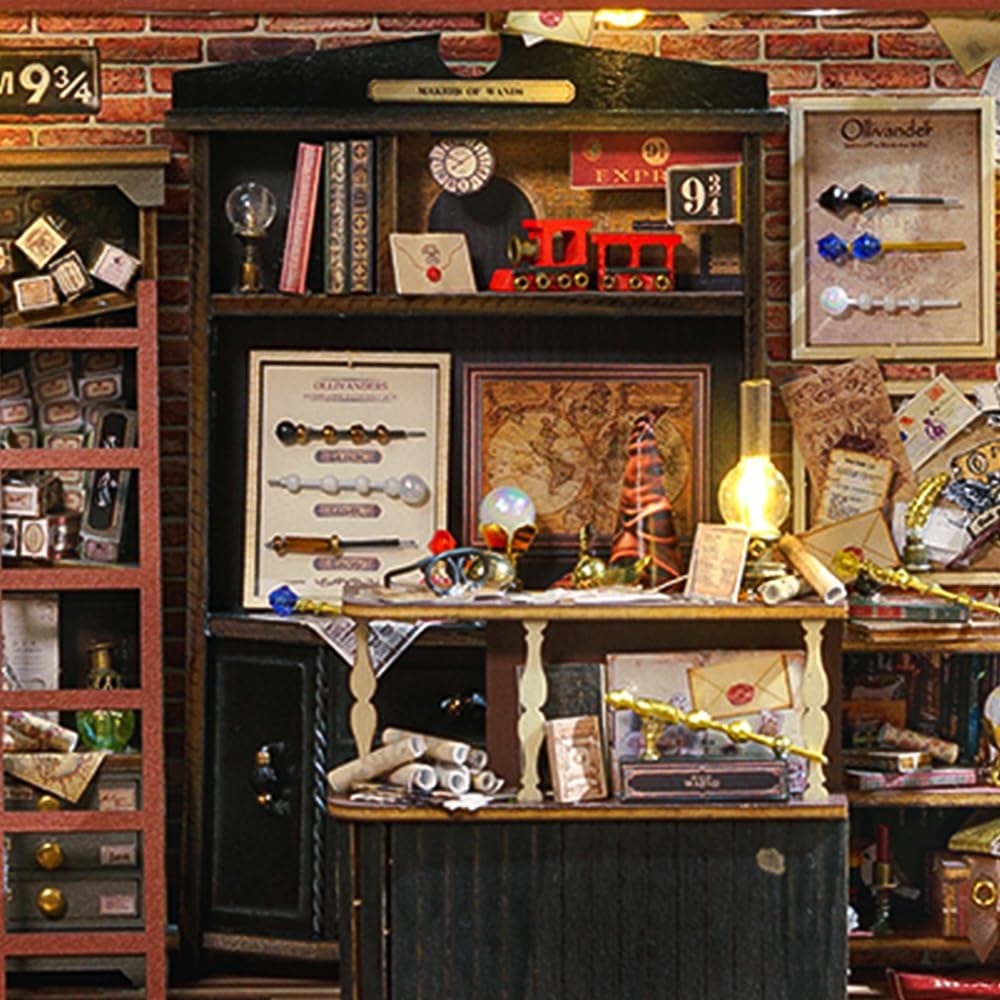 CUTEBEE Puppenhaus Miniatur Haus mit Möbeln, DIY Puppenhaus Bausatz Plus Staubschutzhülle 1:24 Masss