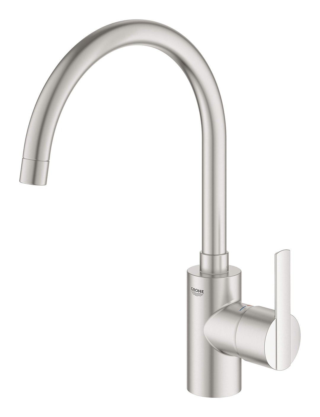 GROHE Feel - Einhand Spültischarmatur (C-Auslauf, Schwenkbereich wählbar: 0° / 150°, hoher Auslauf),