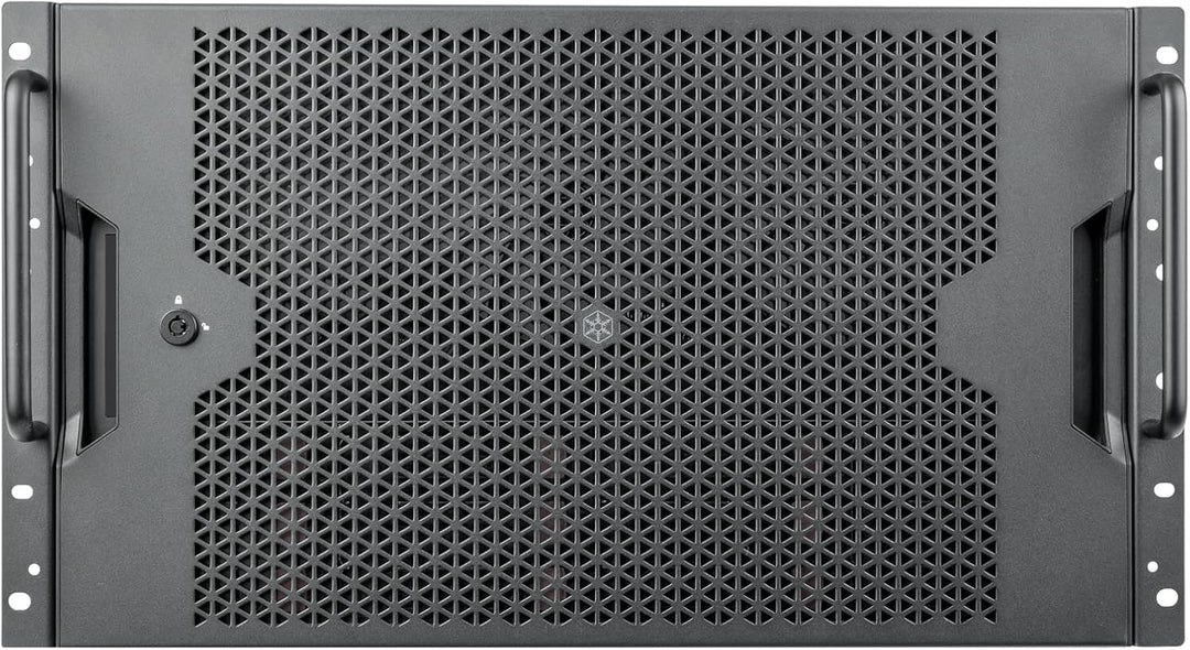 SilverStone Technology RM61-312, 6U 12-Bay Rackmount-Gehäuse mit Kompatibilität mit Zwei Netzteilen,