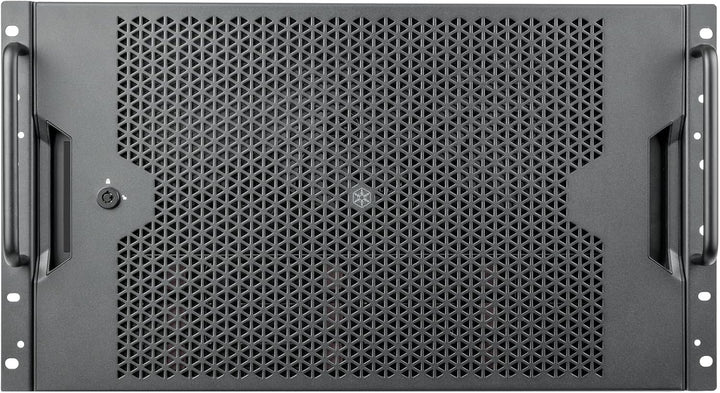 SilverStone Technology RM61-312, 6U 12-Bay Rackmount-Gehäuse mit Kompatibilität mit Zwei Netzteilen,