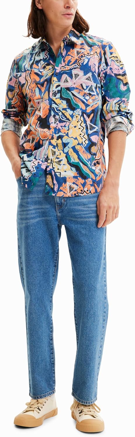 Desigual Herren Shirt XL Material Finishes, XL Material Finishes