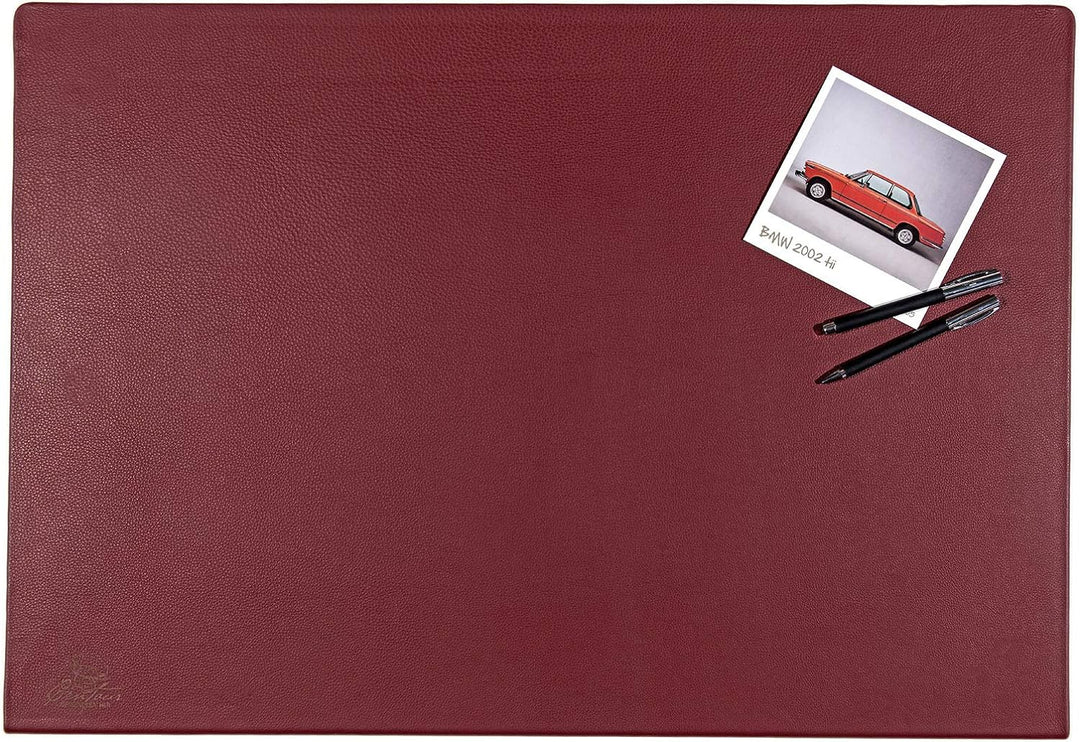 Centaur - Hochwertige Leder Schreibtischunterlage mit 90° Kantenschutz - Weinrot 55x80 cm - ideal fü