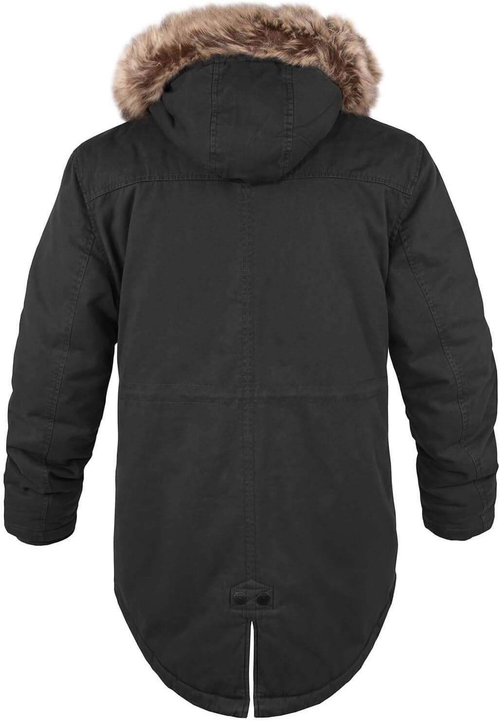 bw-online-shop Winterparka Fishtail mit Futter Herren Parka Jacke XS Schwarz, XS Schwarz