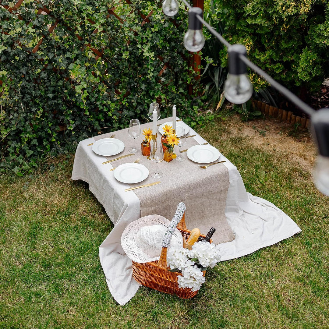 Creative Home Holländischer Einkaufskorb Weidenkorb mit Henkel Picknickkorb | 42 x 32 x 40 cm (+/- 1