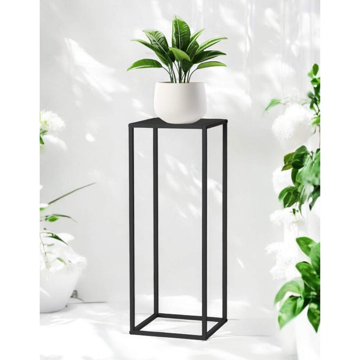 DanDiBo Pflanzenständer Metall Schwarz Eckig 80 cm 96588 Beistelltisch Hoch Blumenhocker Blumenständ