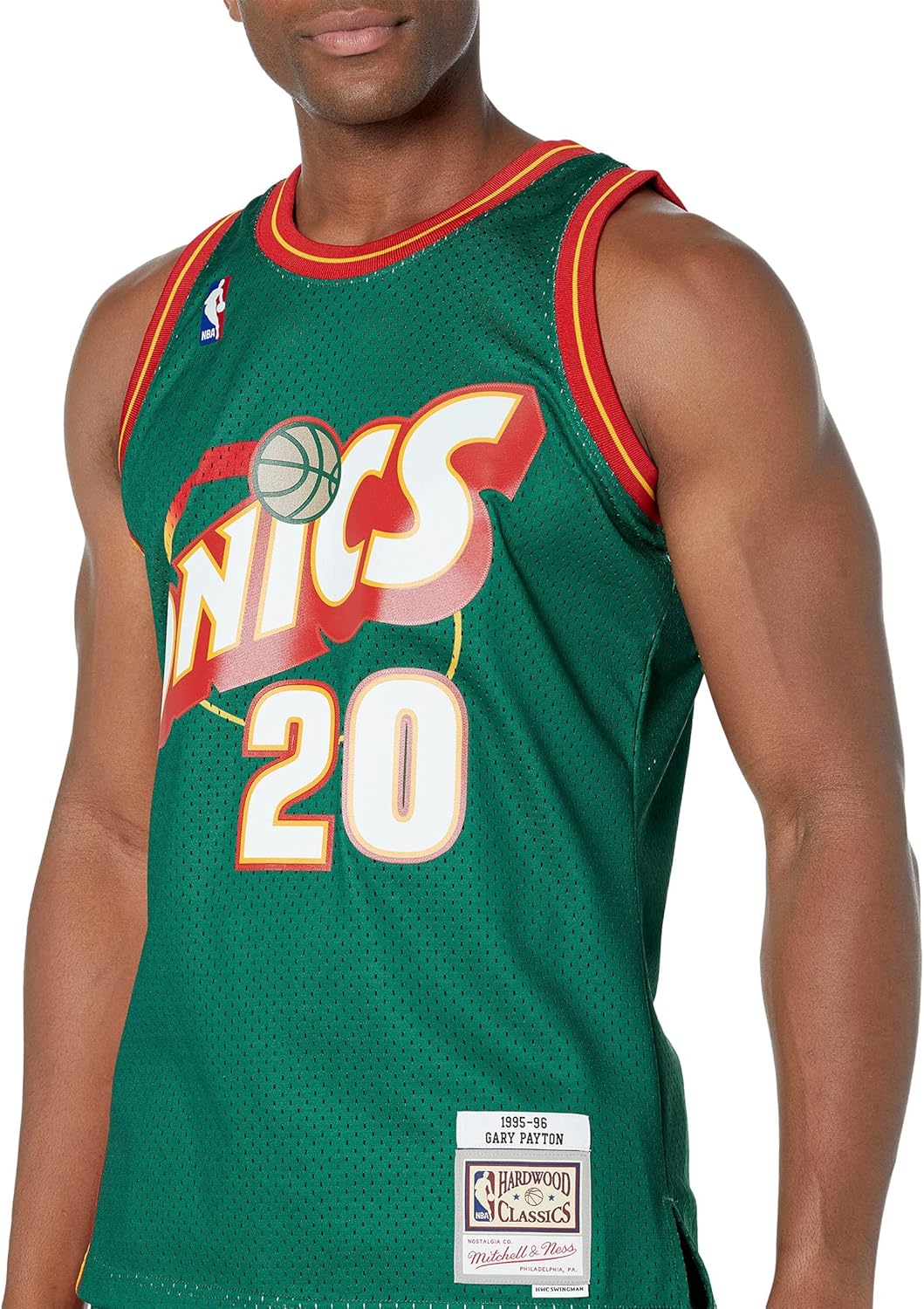 Mitchell & Ness Seattle Supersonics Jersey NBA Swingman Jersey Shawn Kemp 40 S Dunkelgrün, S Dunkelg