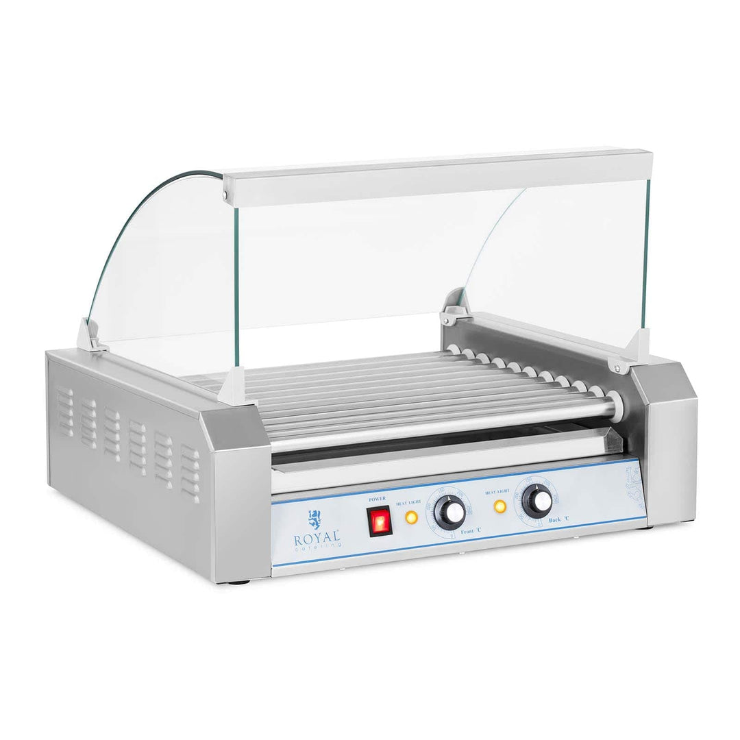 Royal Catering Hot Dog Grill Hot Dog Maschine Hot Dog Maker (11 Rollen, Platz für 20 Würstchen, 2.20