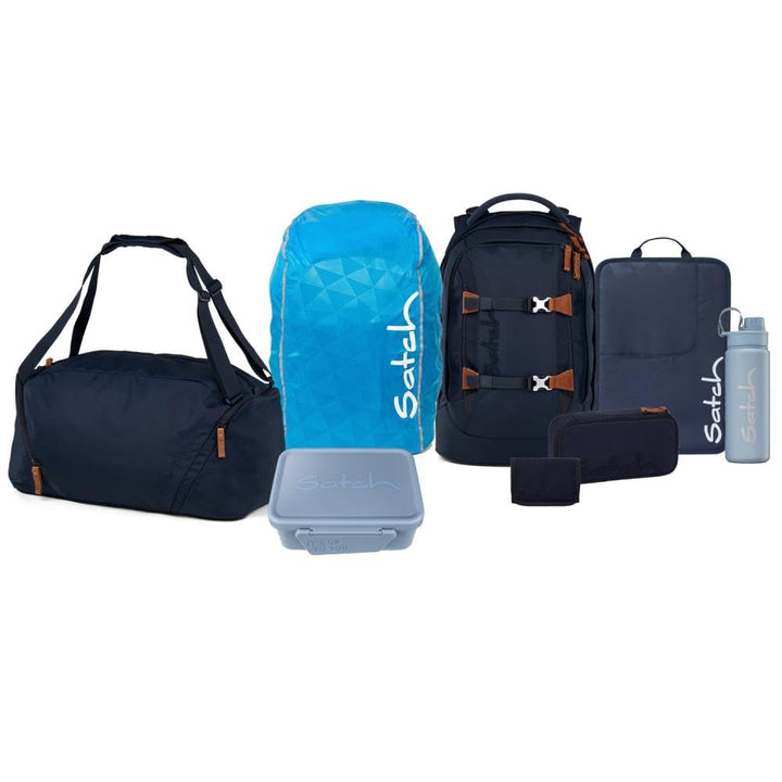 Satch Pack Kollektor Edition Schulrucksack Set 8tlg. inkl. Brotdose und Trinkflasche (Nordic Blue Sk