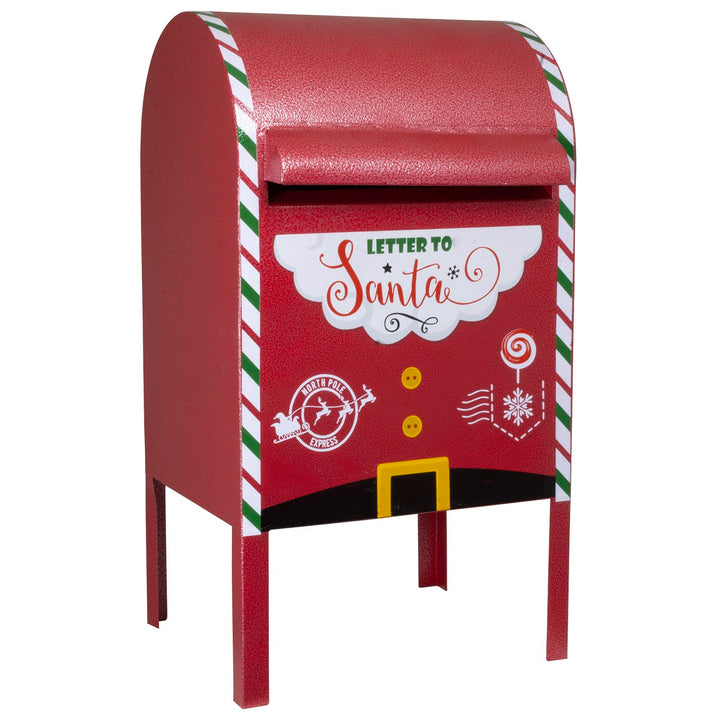 Christmas Paradise Weihnachtlicher Deko Briefkasten aus Metall 52cm Rot Mailbox