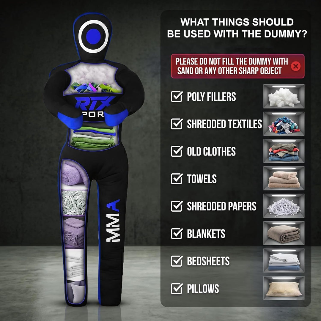 MMA Judo Grappling Dummy – Boxsack für Brazilian BJJ Jiu Jitsu Standposition Wrestling BJJ Dummy für