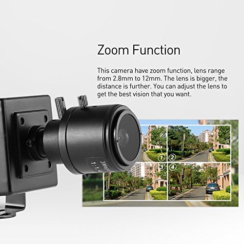 Revotech 3MP Zoom Mini IP Sicherheits Kamera, HD 3MP Innenkamera 2,8-12 mm Manuelles Zoomobjektiv, P