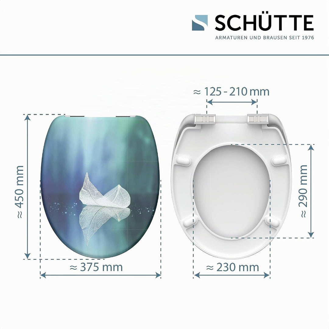 SCHÜTTE 82153 Duroplast WC-Sitz FALLEN LEAF mit Absenkautomatik,, Fallen Leaf