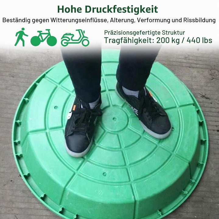 Runde Kanaldeckel, 60 cm Versenkter Klärgrubendeckel Dekorative Mannlochabdeckung, Verdeckte Abwasse