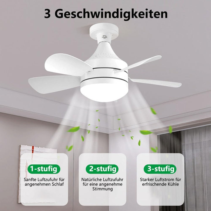 Deckenventilator mit Beleuchtung und Fernbedienung,Ventilator Lamp E27,Deckenventilatoren mit Beleuc