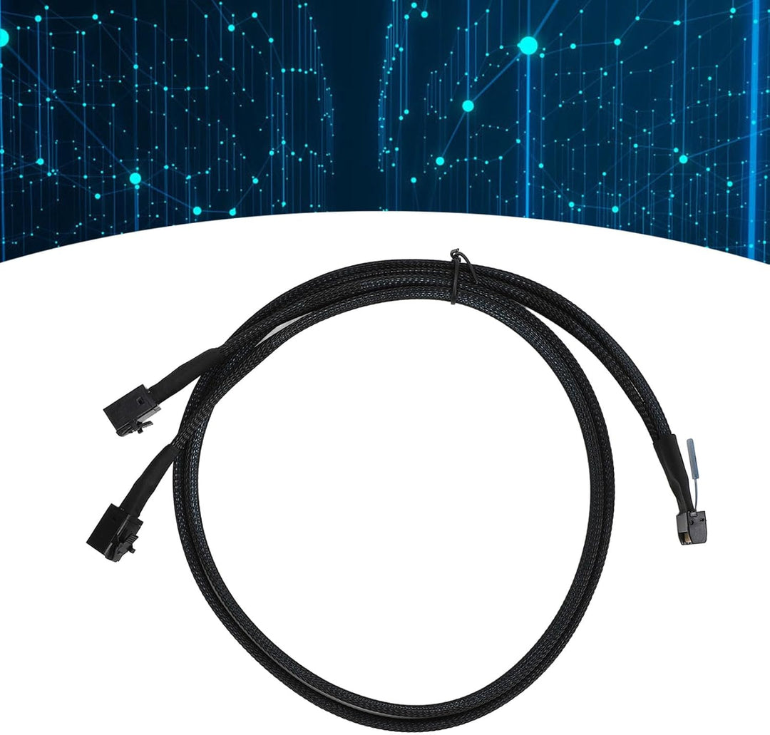 MCIO 8i auf 2*SFF-8643 Kabel, MCIO X8 74Pin auf Mi NI SAS HD SFF-8643 Kabel, Kompatibel mit SCSI (SA