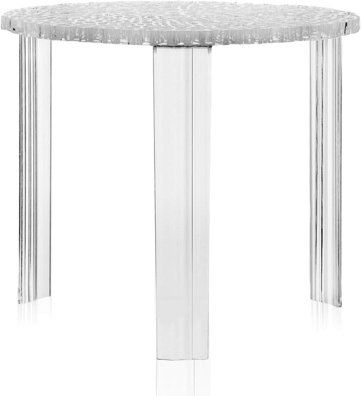 Kartell 08502B4 T-Table Möbel, Grau/Transparent, 50 x 50 x 44 cm H. 44 cm Cristallo, H. 44 cm Crista