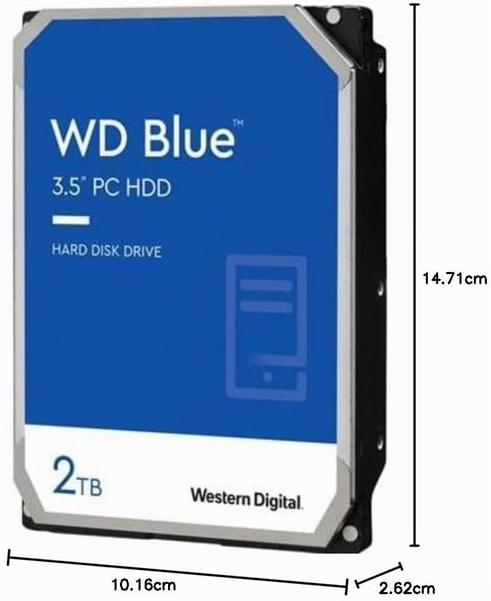 Western Digital WD Blue 2TB SATA 6Gb/s HDD Desktop One size Western Digital, One size Western Digita