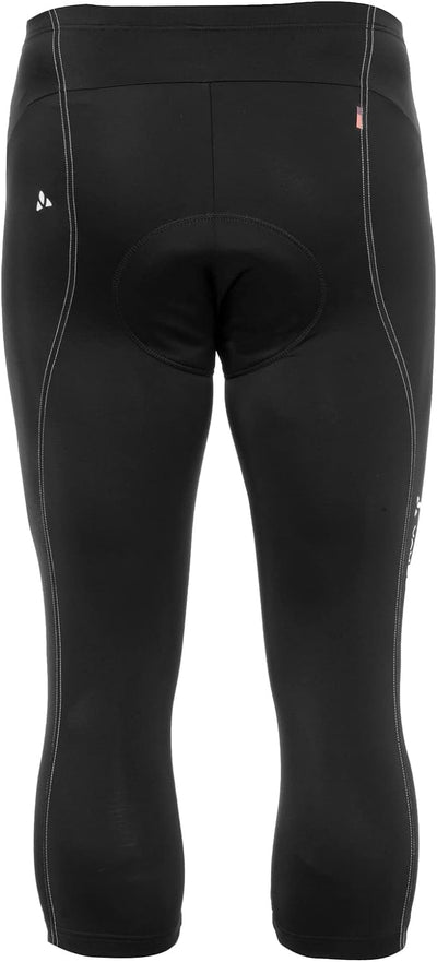 VAUDE Men's Active 3/4 Pants - Radhose Herren gepolstert S Slim Black Uni, S Slim Black Uni