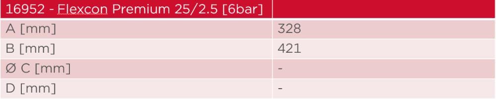 Flamco Flexcon Premium 25 Liter 2,5/6-Bar - Ausdehnungsgefäss 16952 25L / 2,5 [6 bar] Rot