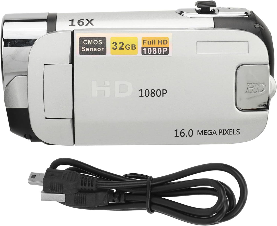 D90 1080P 16MP Digitalkamera 2,4 Zoll Drehbare Bildschirmkamera 16X Zoom HD Videorecorder mit Füllli