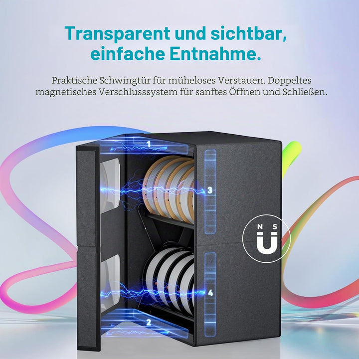 Creality 3D-Drucker-Filament-Aufbewahrung, robuster 3D-Drucker-Metallhalter, staubdicht, stabil, 2-s