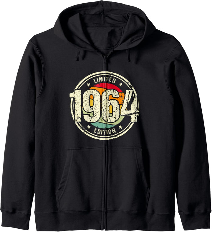 Retro 60 Jahre Jahrgang 1964 Limited Edition 60. Geburtstag Kapuzenjacke