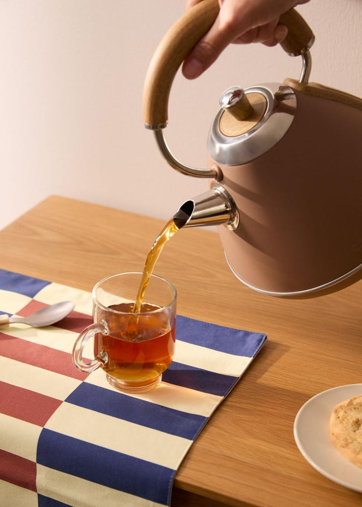 CREATE/KETTLE RETRO M/Elektrischer Wasserkocher Mokka/Schnelles Aufkochen, Fassungsvermögen 1L, Absc