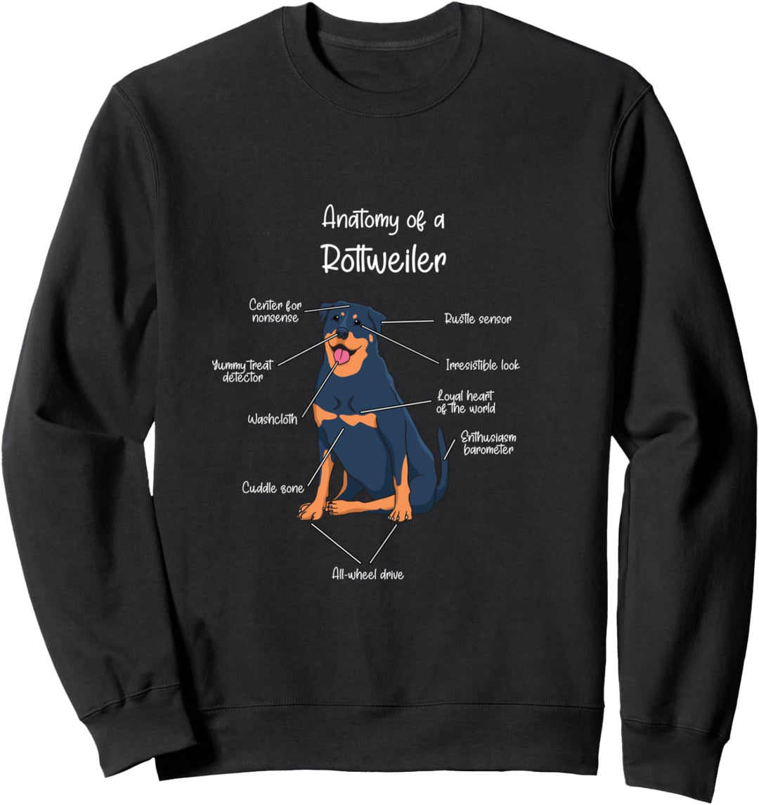 Anatomy Of A Rottweiler | Rotti Dog Mum Pet Rottweiler Sweatshirt