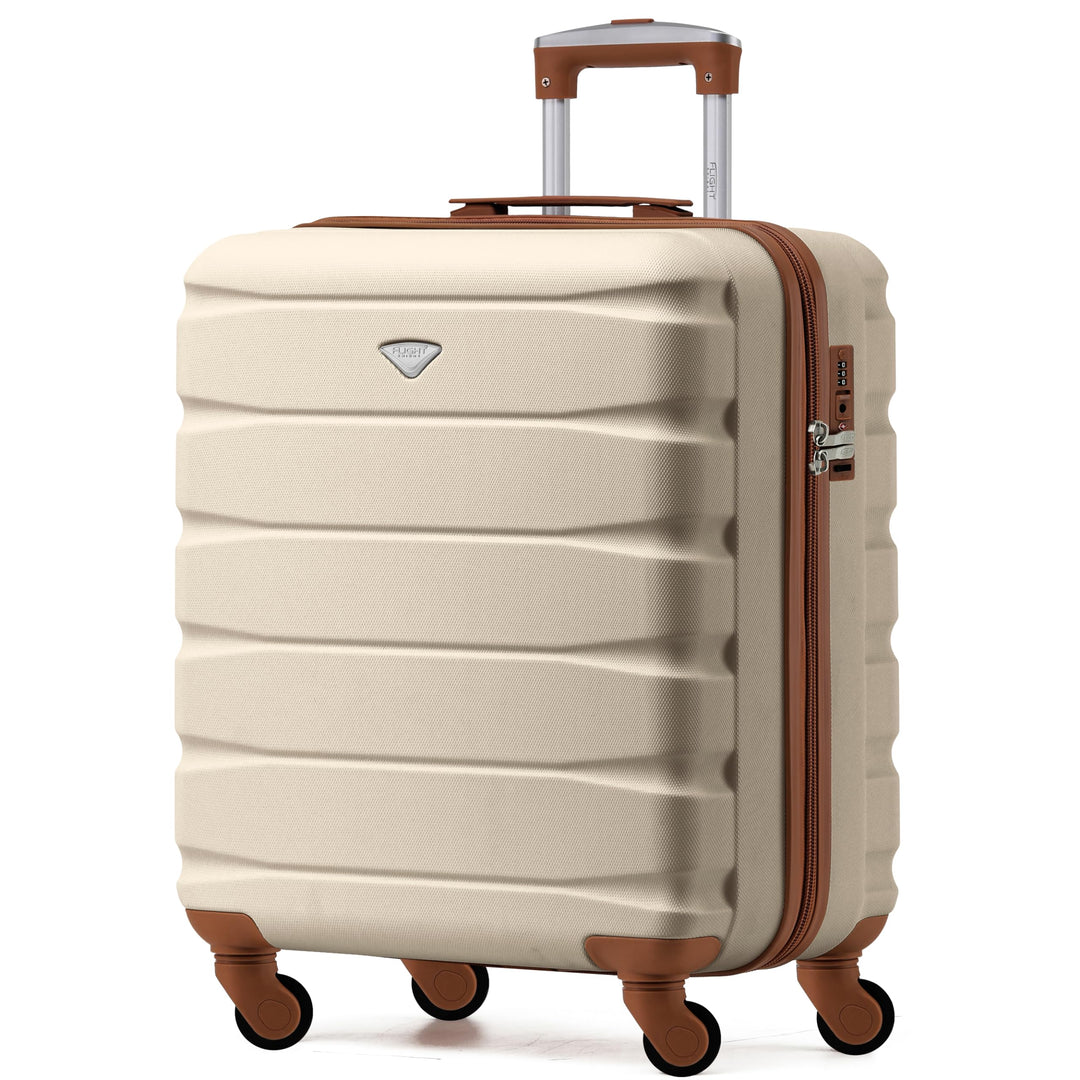 Flight Knight Leichte 4-rad-abs-hartschalenkoffer, Handgepack, Zugelassen Fur Fluggesellschaften, Ei