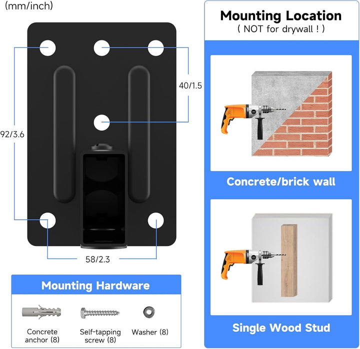 suptek Dual Side Clamping Bücherregal Lautsprecherhalterung Wandhalterung für grosse Umgebungslautsp