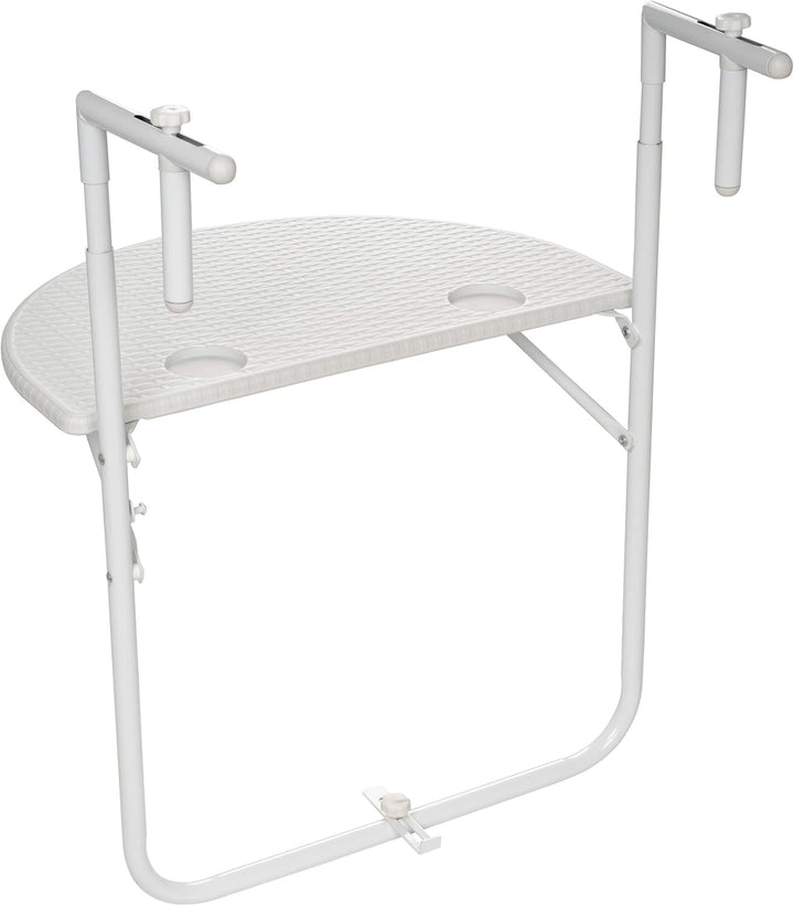 NEXOS klappbarer Balkon-Hängetisch Dalia - Farbe: Weiss, Weiss