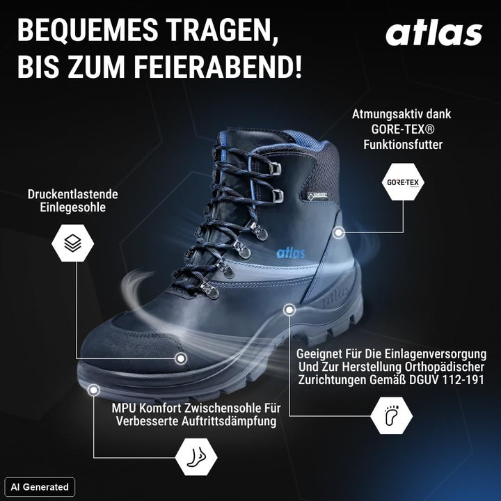 Atlas GTX 565 XP Blueline ESD W10 36800 37 EU, 37 EU