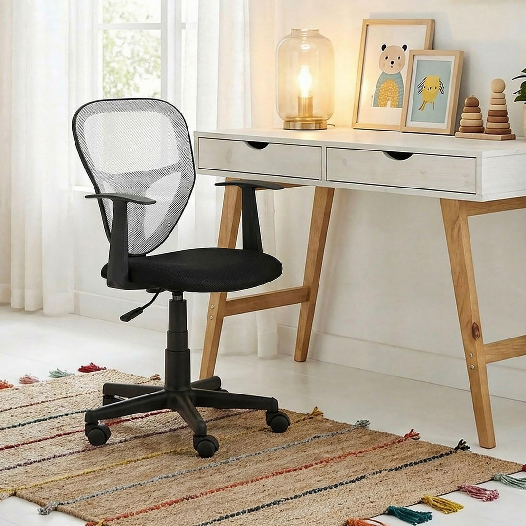 CARO-Möbel Kinderdrehstuhl Studio - Ergonomischer Schreibtischstuhl mit Armlehnen, Verstellbar, Schw