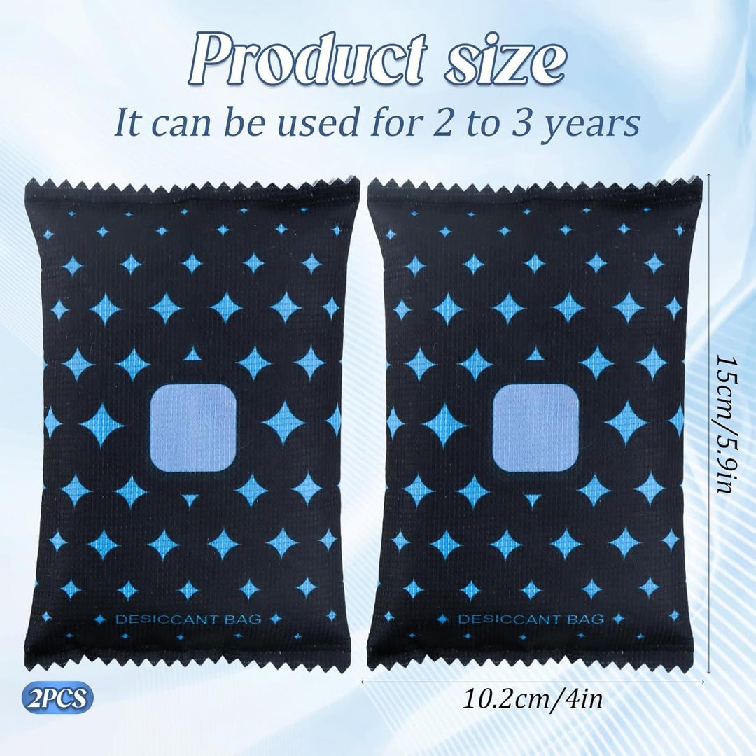 Auto Entfeuchter Beutel, 2 x 200g Universal-Entfeuchter-Kissen, Wiederverwendbare Luftentfeuchter Be