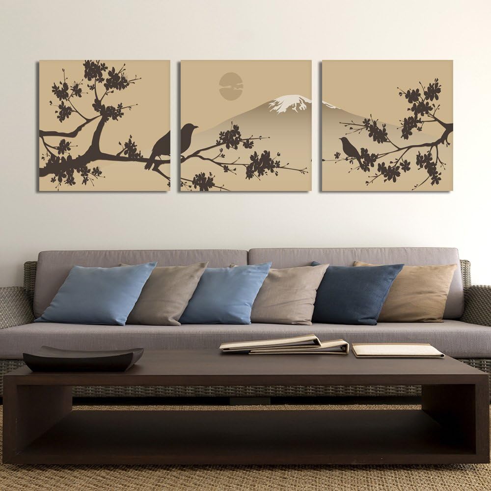 Feeby. Leinwandbild, Bilder, Wand Bild - 3 Teile - Panoramabild, Wandbilder, Kunstdruck 120x40 cm, B