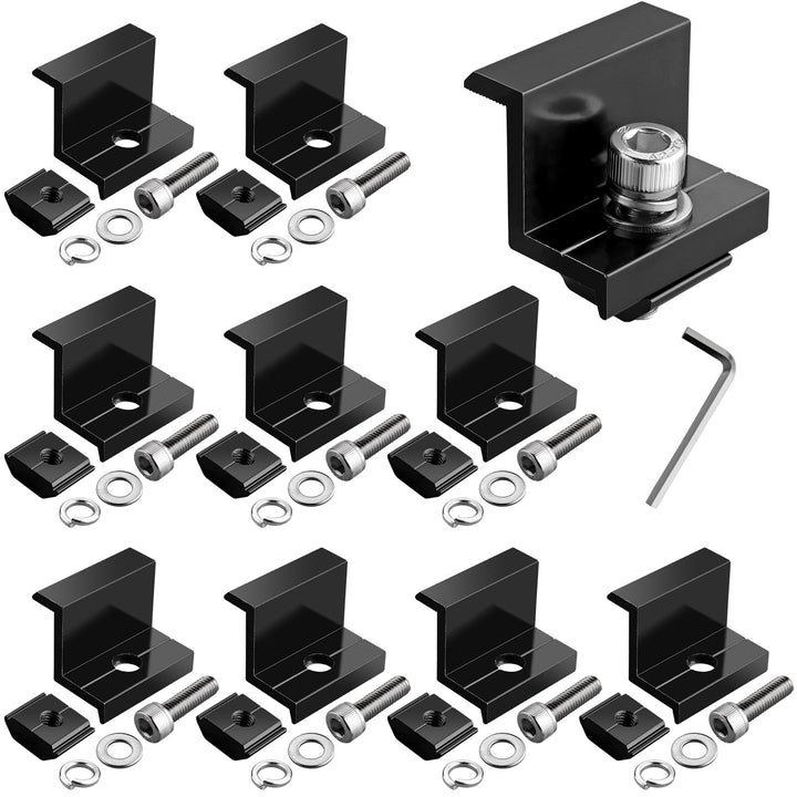 GETLITOOL Solarmodul Halterung 30mm Endklemme Kit, 10x Solarpanel Z Halterung Randklemme für Photovo