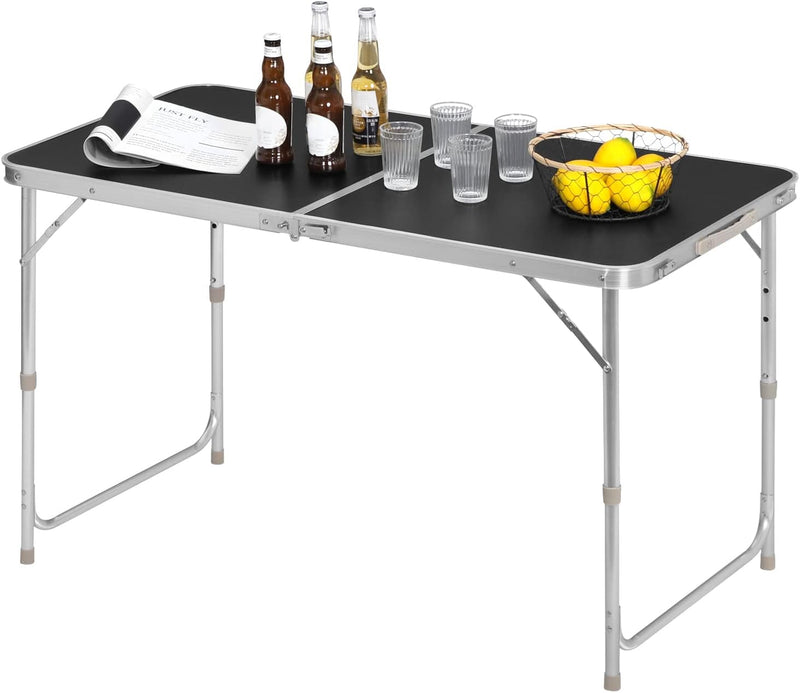 WOLTU Campingtisch Klapptisch Gartentisch Arbeitstisch Balkontisch höhenverstellbar Aluminium MDF Sc