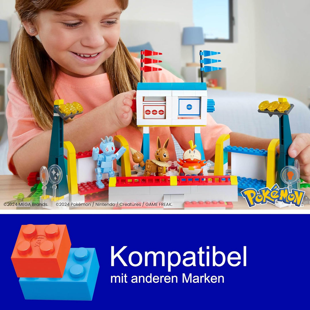 MEGA Pokémon Actionfigur-Bauspielzeug, Trainingsarena mit 1101 Teilen, Kampfspiel und 5 bewegliche F