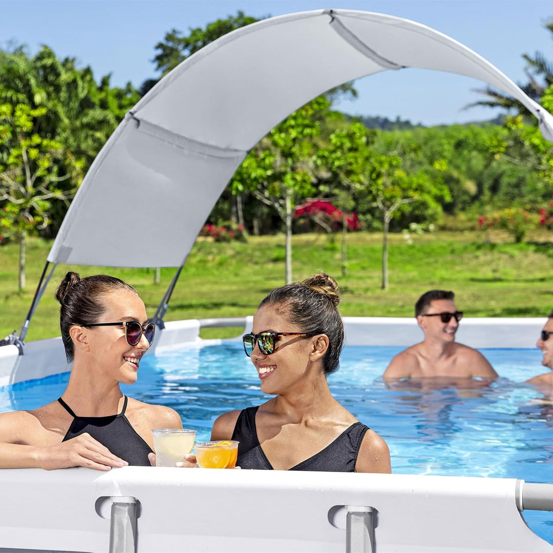 Bestway Flowclear Pool-Baldachin | kompatibel mit den meisten ovalen oder rechteckigen oberirdischen